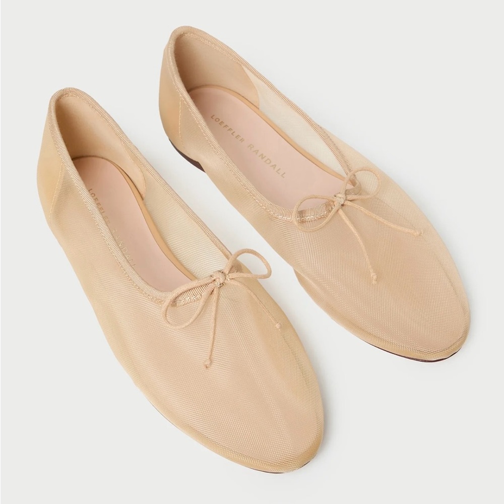 New in Box Loeffler Randall Landon Mesh Ballet Flat - Caramel - Size 6